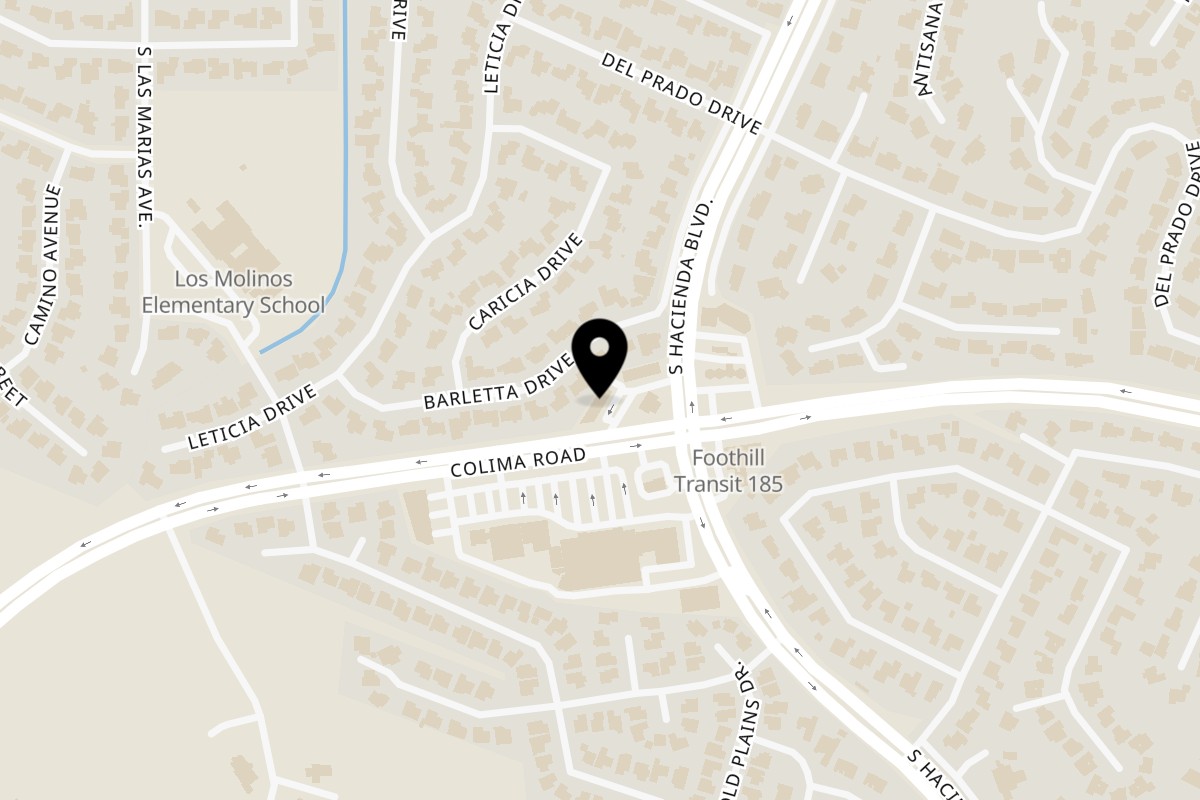 Map showing the location of Wazabi Sushi Hacienda Heights on 3107 Colima Rd in Hacienda Heights